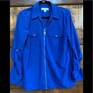 Michael Kors zip up blouse